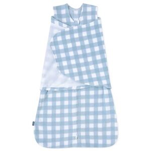 Halo Blue and White Checkered Baby fleece Sleep Sack NB 0-3months
